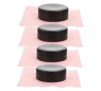 SAFIGLE 4pcs Rosin Instrument String Maintenance Tool for Violin Viola and Erhu, Black Natural Material with Moderate Viscosity, Musical Instrument Supplies for Practitioners