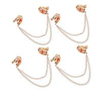 SAFIGLE 4pcs Shawl Chain Clips for Brooch Vintage Retro Style Scarf and Shirt Accessories Prevent Falling off Lightweight