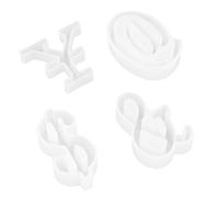 SAFIGLE 4pcs Silicone Epoxy Craft Molds for DIY Symbol Ornaments Flexible Crystal Resin Moulds and Reusable Silicone Molds for Handmade Decor and Jewelry Making