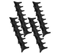 SAFIGLE 4pcs Silicone Nail Art Pen Holder Fishbone Design Brush Stand Organiser for Manicure Tools and Nail Art Accessories