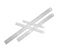 SAFIGLE 4Pcs Stainless Steel Double-Sided Ruler Set with Metric and Imperial Scales, Precision Measuring Tool 15/20/30/40Cm for Office, School and Engineering Use