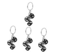 SAFIGLE 4pcs Style Keyring Custom Keychain Dice Decor Keychain Pendant for Backpack