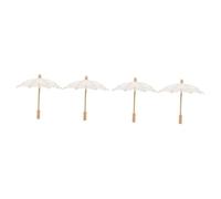 SAFIGLE 4pcs Vintage Lace Wedding Parasol Bride Umbrella for Wedding Photo Props Decorative Umbrella for Bridal
