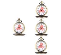 SAFIGLE 4pcs Vintage Octopus Pocket Watch Decorative Men's Antique Mechanical Watch Roman Style for Collection and Display