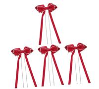 SAFIGLE 4pcs Women Rhinestone Bowknot Hair Clip Tail Design Elegant Hair Accessory for Parties Weddings and Birthdays Stylish Clip