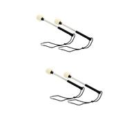 SAFIGLE 4pcs Wool Felt Snare Drum Stainless Steel Handle for Percussion Instrument Accessories and Music Instrument Drumming