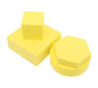 SAFIGLE 4pcs Yellow Geometric Foam Blocks Set Lightweight Posing Props for Product Photography with Versatile Backdrop Styling and Contemporary Artistic Style for Studio Use