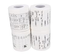 SAFIGLE 4Rolls Funny Toilet Tissue with Chemical Physics Formulas Decorative Printing for Home Classroom and Parties Highly Absorbent and Strong Unique Novelty