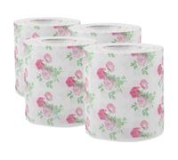 SAFIGLE 4Rolls Printed Toilet Roll Paper of Decorative Bathroom Tissue with Floral Design for Adding Fun Touch to Your Bathroom