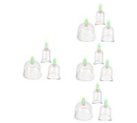 SAFIGLE 4sets 3pcs Vacuum Cupping Therapy Cups Lightweight Suction Massage Cups for Home Use Strong Adsorption Convenient Operation for Relief Back Shoulders and Legs 3pcs*4