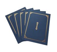 SAFIGLE 5 Pcs Certificate Holders Paper Covers Diploma Frame Shells Gold Foil Protective Binding Covers for Awards Graduation Documents