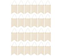 SAFIGLE 5 Pcs Wooden Hanging Tags Blank Hanging Pendants Beige Wooden Material Special Shape Unique Style Can Be Written on Can Be Painted on Suitable for Friends Birthday Party Decoration