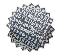 SAFIGLE 5 Sheets Rainbow Laser Alphabet Stickers Multi-Function Glitter Letters Numbers Decals Self-Adhesive DIY Decorative for Crafts and Scrapbooking