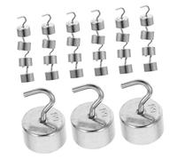 SAFIGLE 50pcs Chromium-plated Metal Slotted Weights with Hook Hanger Set for Physics Experiments Science Lab Educational Teaching Equipment