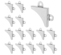 SAFIGLE 50pcs Heavy Duty L Shape Corner Bracket Metal Mirror Holder with Universal Compatibility and Stable Installation for Bathroom Glass Mirrors and Picture Frame Protection