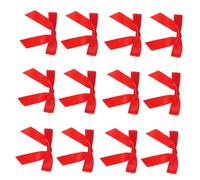 SAFIGLE 50pcs Mini Red Ribbon Bows for Crafts and Wrapping Small Decorative Bowknots with Adjustable Wire Elegant Party Favors and Wedding Decorations