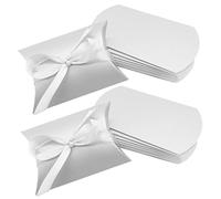 SAFIGLE 50pcs Pillow Boxes for Party Candies Wedding Storage Cases Small Favor Boxes Pillow Shape Design