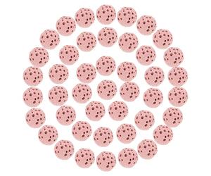 SAFIGLE 50pcs Pink Volcanic Rock Aromatherapy Lava Beads for Jewelry Making with Continuous Subtle Scent and Versatile Use in Stylish Pendant Necklace Design