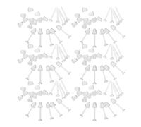 SAFIGLE 50pcs Plastic Earring Backs with Safety Assurance and Secure Fit, 3mm Flat Head Studs Suitable for Everyday Wear and Sports with Storage Box Included