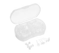SAFIGLE 50pcs Plastic Earring Studs with Flat Backs and Ear Safety Pads, 5mm Size, Secure Fit and Invisible Comfort, for Frequent Changes and DIY Jewellery Making