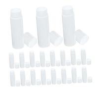 SAFIGLE 50pcs Pp Lip Balm Tubes Caps Empty Lip Containers for Cosmetics Tubs Lids Push Wheel Mechanism Easy to Use