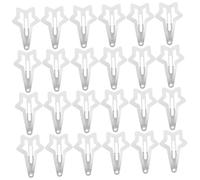 SAFIGLE 50pcs Sparkly Girls Hair Clips Stars Decorative Metal Snap Barrettes for Birthday and Daily Styling
