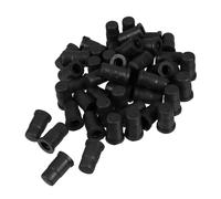SAFIGLE 50pcs Wear-resistant Chair Wheel Socket Covers with Expandable Tail for Office Furniture Castor Stem Caps Compatible with Conference School and Library Chairs