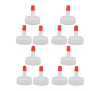 SAFIGLE 50pcs White Porcelain Bottle Seal Lids Screw Cap for 2.8cm Diameter Bottles Replacement Caps Bulk Pack