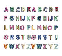 SAFIGLE 52Pcs Alphabet Embroidered Patches Colorful Iron-On Letters for Clothes Bags and Handmade Craft Projects