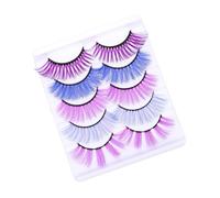 SAFIGLE 5pairs False Lashes Thick Fake Lash Faux Eyelash for Makeup Simulation Extension Supplies for Party and Daily Use