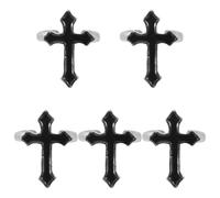 SAFIGLE 5pcs Adjustable Cross Ring for Men and Women, Vintage Gothic Alloy Rings with Lasting Shine, Minimalist Retro Punk Style Suitable for Daily Wear and Parties, Christian Faith