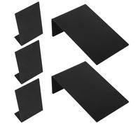SAFIGLE 5pcs Black Acrylic Mini Chalkboard Signs L Shaped Tabletop Display Boards for Party Wedding Buffet Easy to Clean Repeated Use Small Retail Food Signs