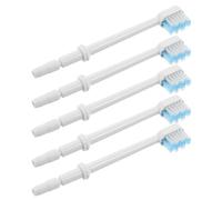 SAFIGLE 5pcs Blue Square Replacement Picks for Water Flosser Compatible with Waterpik Oral Irrigator Brush Heads with Improved Jet Angle for Deep Interdental Cleaning and Smooth Water Flow