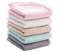 SAFIGLE 5pcs Burp Towel Cotton Saliva Towel Boy Girl Burp Cloth Muslin Cloths for Face Newborn Boy Pad