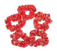 SAFIGLE 5Pcs Christmas Hair Scrunchies for Women and Festive Red Snowflake and Snowman Deer Pattern Hair Bands Soft Elastic Ponytail Holders for Party Favors and Holiday Accessories