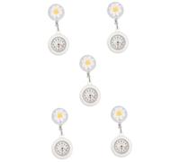 SAFIGLE 5pcs Clip Watch for Nurses Retractable Digital Nursing Watch Fob for Women