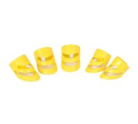 SAFIGLE 5pcs Colorful Guitar Thumb Index Finger Picks Yellow Finger Protectors for Acoustic Electric Guitar Ukulele Bass Banjo Players