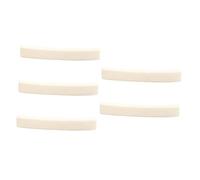 SAFIGLE 5pcs Curved Base Bone Guitar Nuts for Electric Vintage Instruments Ox Bone Material for Enhanced Tone Noise Reduction Wear-resistant Guitar Bridge Nut Replacement Accessories