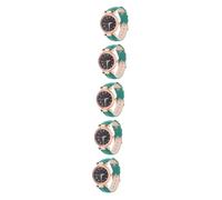 SAFIGLE 5pcs Elegant Wrist Watch Girls Leisure Watch Leather Adjustable Band Fashionable for Office Students