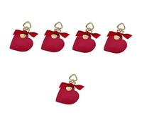 SAFIGLE 5pcs Heart Keychain Leather Bag Pendant Unique Love Heart Design for Keys Backpacks and Bags for Valentine Day Soft and Stylish Decor