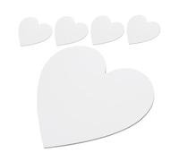 SAFIGLE 5pcs Heart Shaped Oil Painting Boards Canvas Panels with Soft Surface and Versatile Use for Beginners and Artists Sketching and Painting
