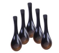 SAFIGLE 5pcs Heat-Resistant Ceramic Soup Spoons Tableware for Home and Restaurant Use Versatile Serving Utensils for Soup Dessert Porridge and Noodles