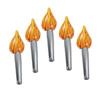 SAFIGLE 5Pcs Inflatable Torch Balloons PVC Sports Party Decorations for Birthday Shower Flame-shaped Cheer Props for Games Events