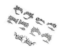 SAFIGLE 5Pcs Lace Hollow Design Temporary Eyeliner Stickers for Masquerade Halloween Cosplay Stage Performances Eye Shadow Stickers for Unique Looks