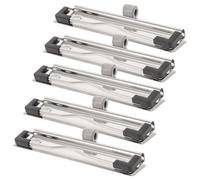 SAFIGLE 5Pcs Metal Clipboard Clips with Pen Holder, Mountable Planner Board Clips for Nursing and Contractor Clipboard Organisation