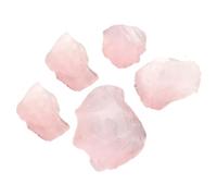 SAFIGLE 5pcs Natural Pink Crystal Stone Ornament Decorative Crystals for Home Office Event Decor Unique Craftsmanship Aesthetic Appeal Great for Mood Enhancement