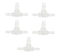 SAFIGLE 5Pcs Plastic T-junction Connectors Aquarium Air Tee Joints Pipeline Adapter for Air and Water Tubes Aquarium Accessories for Hose Repair and Extension