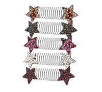 SAFIGLE 5pcs Star Hair Clips for Wedding Guests Side Hair Comb Clips for Women for Women