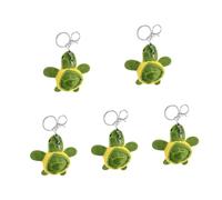 SAFIGLE 5pcs Stuffed Mini Turtle Keychain Pendant Cute Cartoon Keyring for Bags Backpacks Purses Decorative Turtle Accessory for Women Girls Great Idea