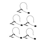 SAFIGLE 5pcs Threaded Screw Microphone with 3.5mm Thread Head Omnidirectional Plastic Wired Headset Microphone for Stage Performances and Accompaniment Singing Easy to Use with Wide Range